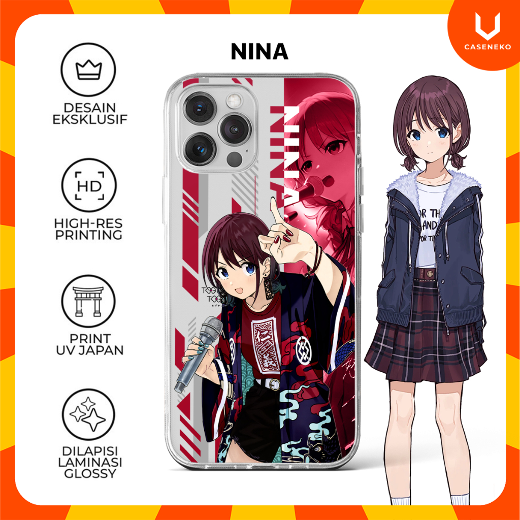 Custom Case Iseri Nina Girls Band Cry Anime Casing Phone HP 1