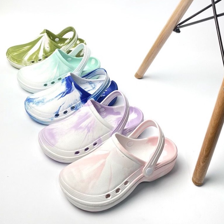 LANGSUNG ATC SEN HM956 Sandal Medis Loreng Sandal Kodok Tie Dye Sandal Kodok Motif Keren Sandal Bakp