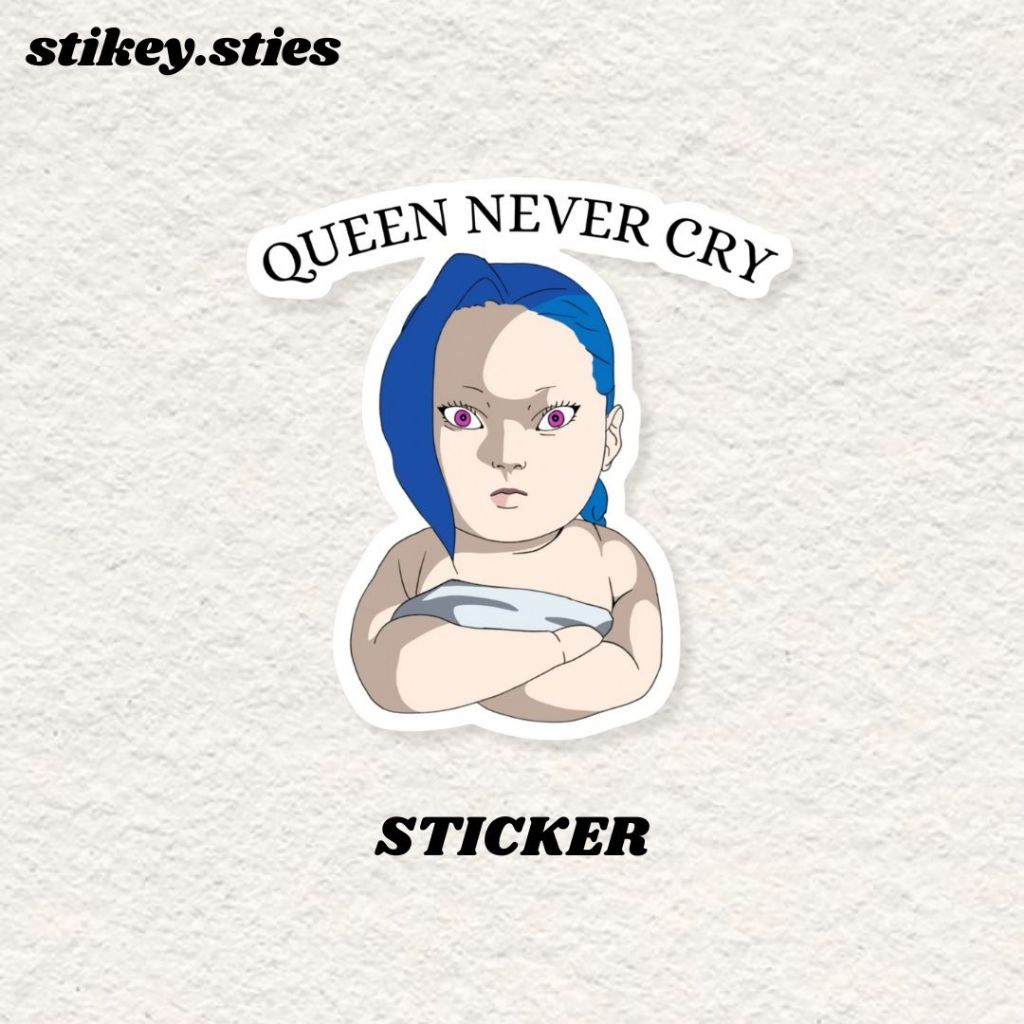 

STICKER QUEEN NEVER CRY AESTHETIC ANTI AIR VINYL / STIKER HELM LAPTOP HP MOTOR TUMBLR TAS KOPER