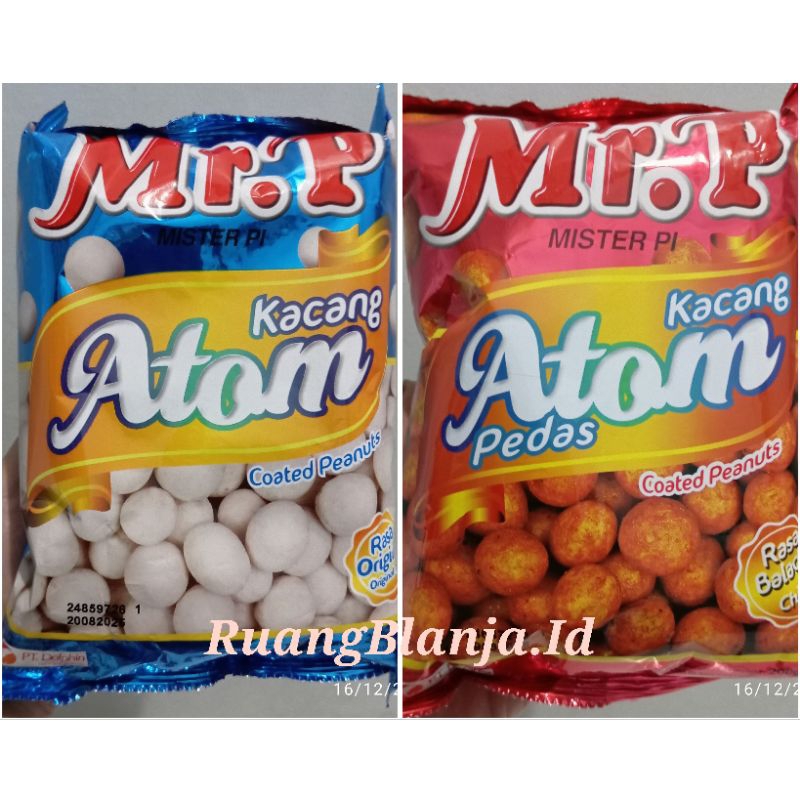 

Mr.P kacang atom 200gr Mister Pi rasa original pedas