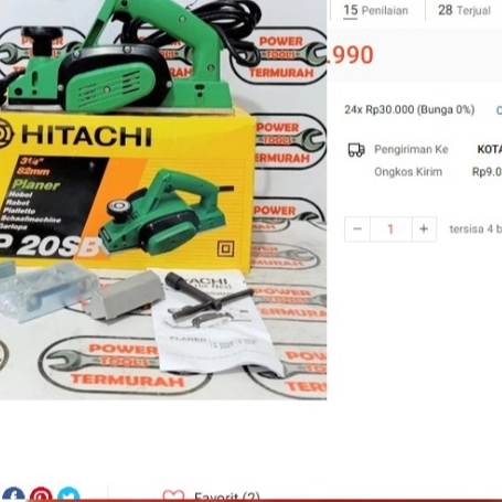 

Mesin Ketam P 20 SB Hitachi Planner Serut Pasah Kayu 82mm P20SB HIKOKI