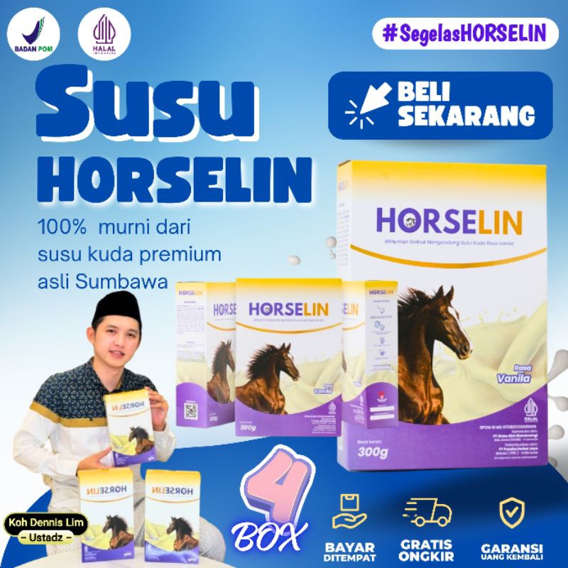 

Horselin Susu Kuda Liar Sumbawa Premium Atasi Nyeri Sendi Tulang dan Asam Urat Original 200gr 4 BOX