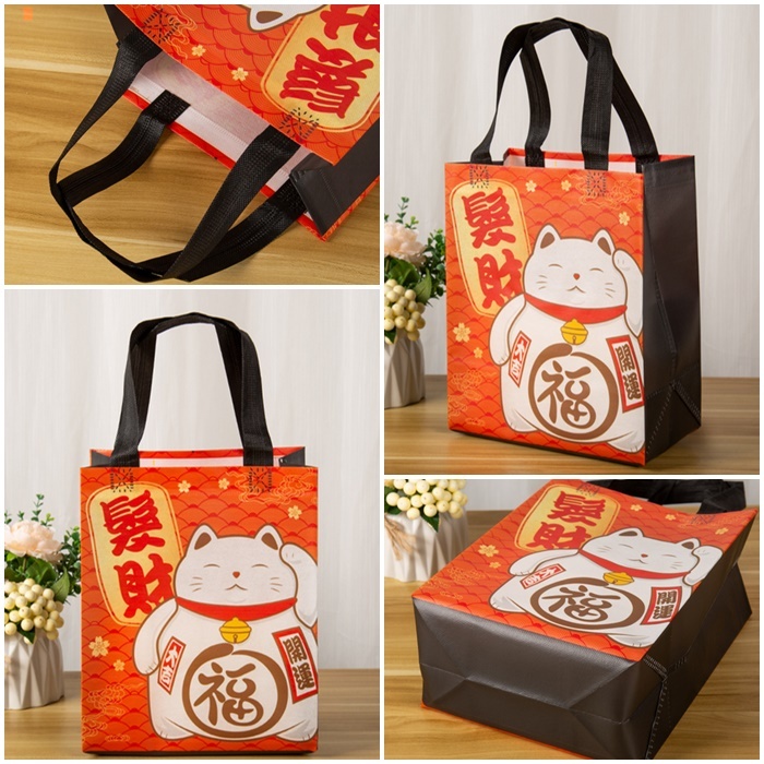 

[ORGM] Tas Kado Tas Hampers Imlek Souvenir Imlek Tas Goodiebag Lucu Kucing Gemoy Kucing Keberuntungan Kucing Hoki