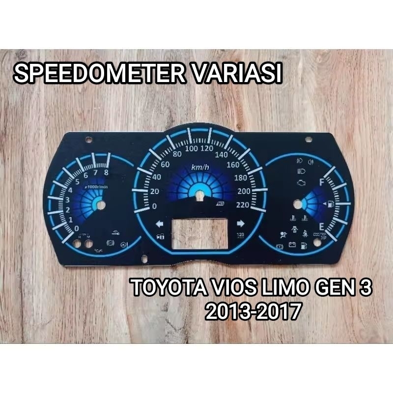 Speedometer papan variasi mobil Toyota Vios Limo gen 3 (2013-2017)