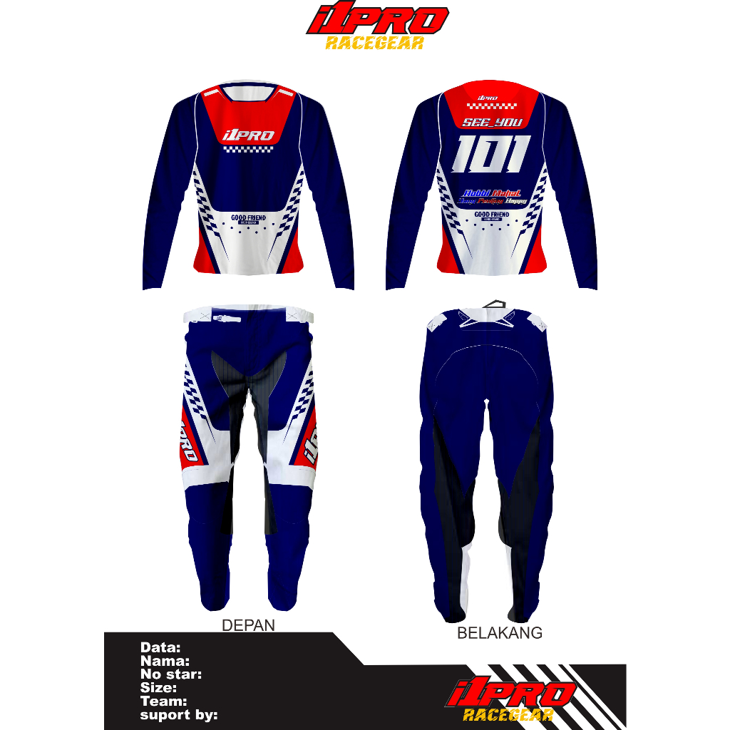 Jersey Trail Jersey Cross Custom 1 set Free Name