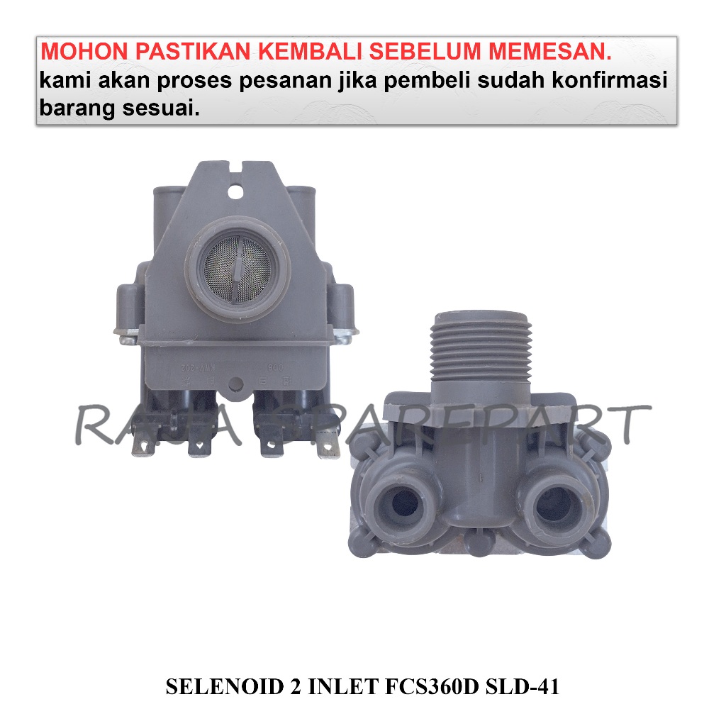 SID360D WATER INLET MESIN CUCI / INLET / SELENOID 2 INLET FCS360D SLD-41