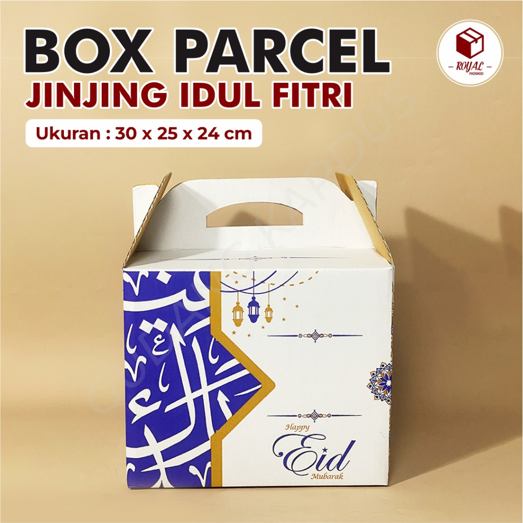 

EID ARABIC JINJING PARCEL IDUL FITRI 30 x 25 x 24 cm- BOX PARCEL LEBARAN/ Hampers idul fitri/ Box Kardus/custombox
