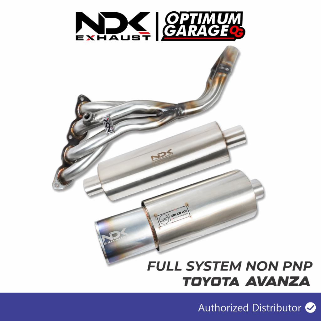 FULL SISTEM KNALPOT MOBIL NDK EXHAUST MUFFLER DK-01V3 RESONATOR STREET HEADER MOBIL AVANZA