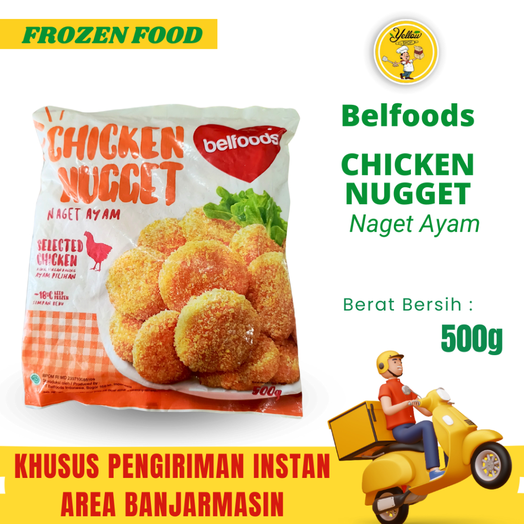 

BELFOODS CHICKEN NUGGET 500GR / NAGET AYAM FROZEN FOOD