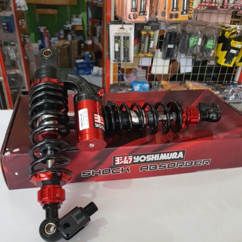 Shock Belakang || Skok Belakang + Breket Matic YOSHIMURA Red/Black Uk 280 || 320 || 340 Jupiter Z, F