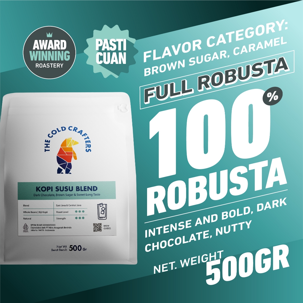 

Kopi Susu Espresso Blend 100% Robusta 500gr Minuman Kekinian Biji Bubuk 100% Robusta Roasted Coffee Beans Biji Kopi Bubuk