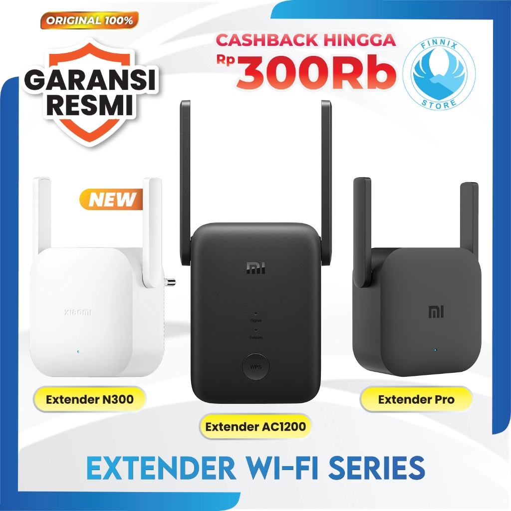 Xiaomi Mi Repeater Pro WiFi Wireless Amplifier Extender Pro / AC1200 / N300 - Penguat Sinya Pemancar