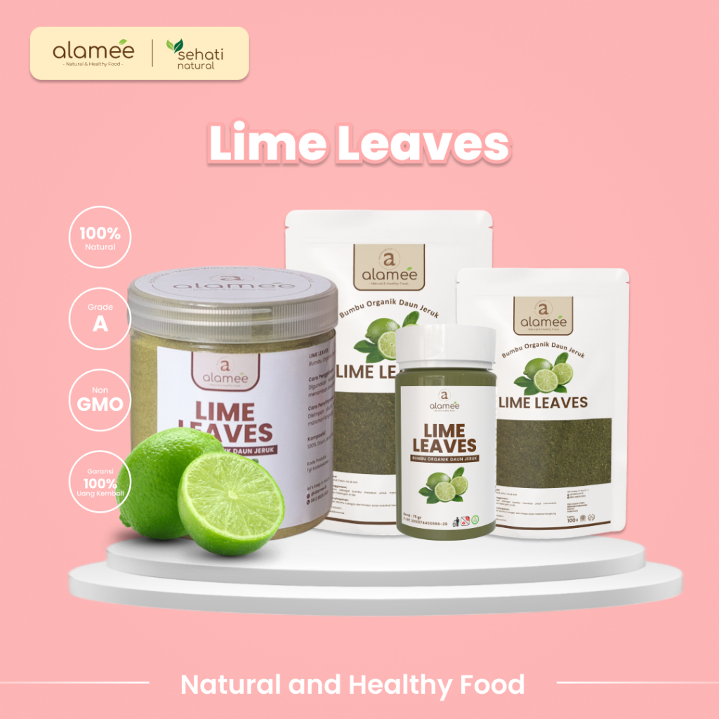 

Daun Jeruk Bubuk Lime Powder Bumbu Dapur Organik Rempah Rimpang Asli Murni Tanpa Campuran Alami 50gr