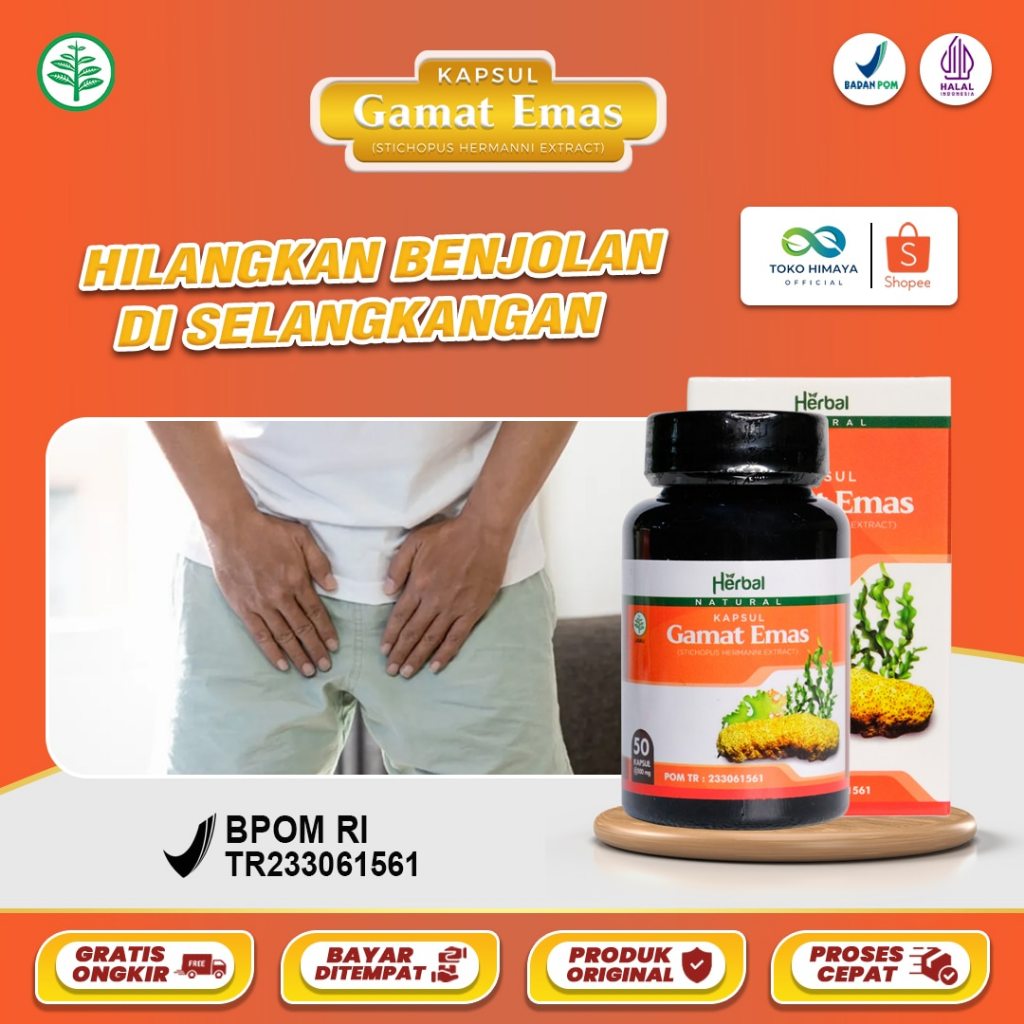 KAPSUL GAMAT EMAS Obat Benjolan Di Selangkangan Benjolan Di Kelamin / Kemaluan Pria dan Wanita