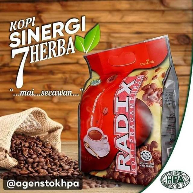 

kopi radix hpa malaysia ( 32sachet)