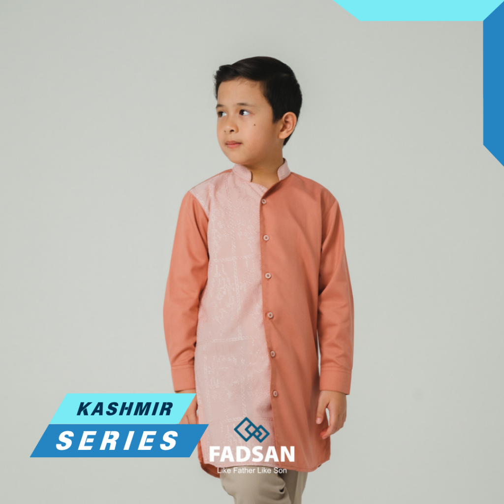 Fadsan Koko Kurta Couple Ayah & Anak Laki-Laki Lengan Panjang Bordir Premium Kashmir Series Fadsan