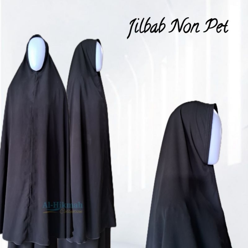 Jilbab Non Pet XL Jetblack