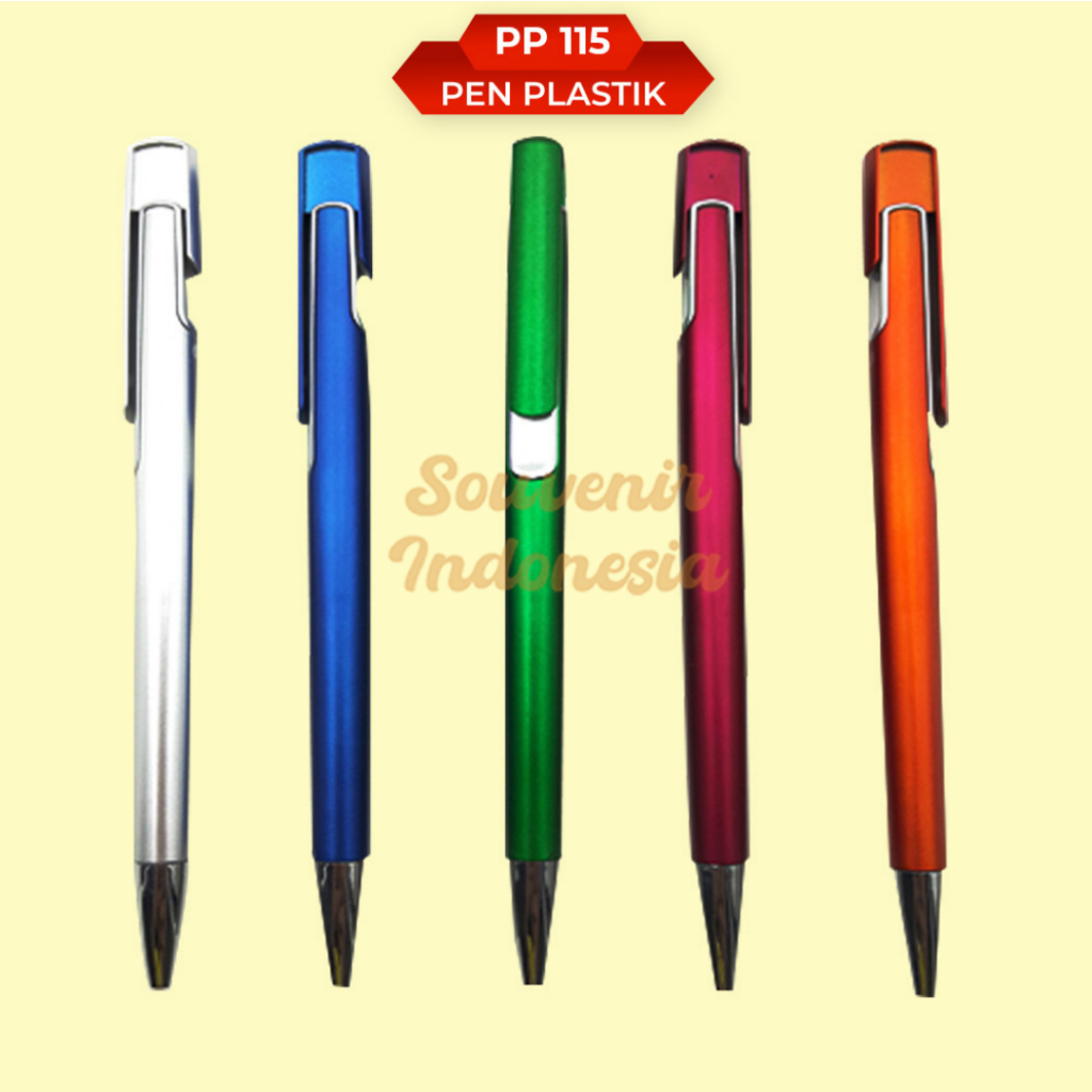 

Pen Plastik Murah Dan Praktis, Cocok Untuk Sehari-Hari Custom Logo/Nama PP 115