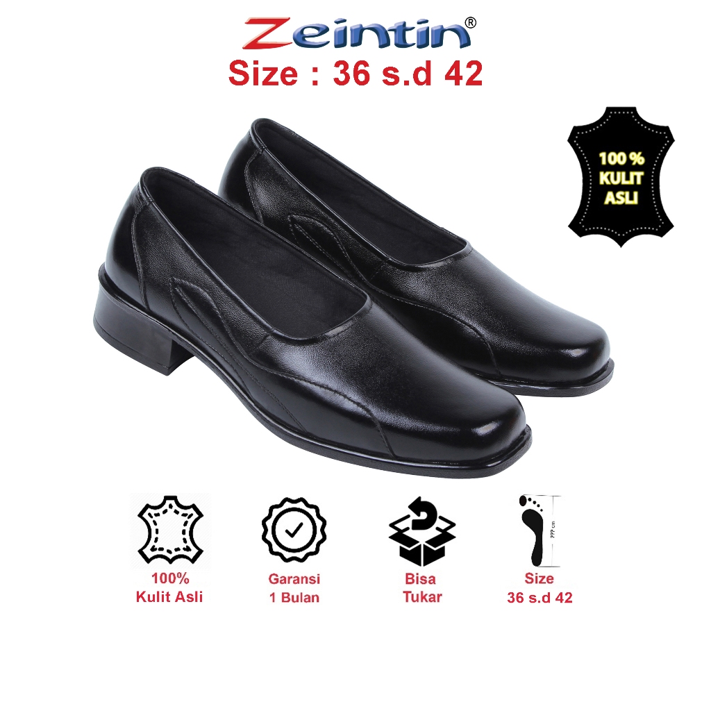 Zeintin -  Sepatu Kerja Wanita Sepatu Pantofel Wanita Kulit Pantofel Kulit BJ