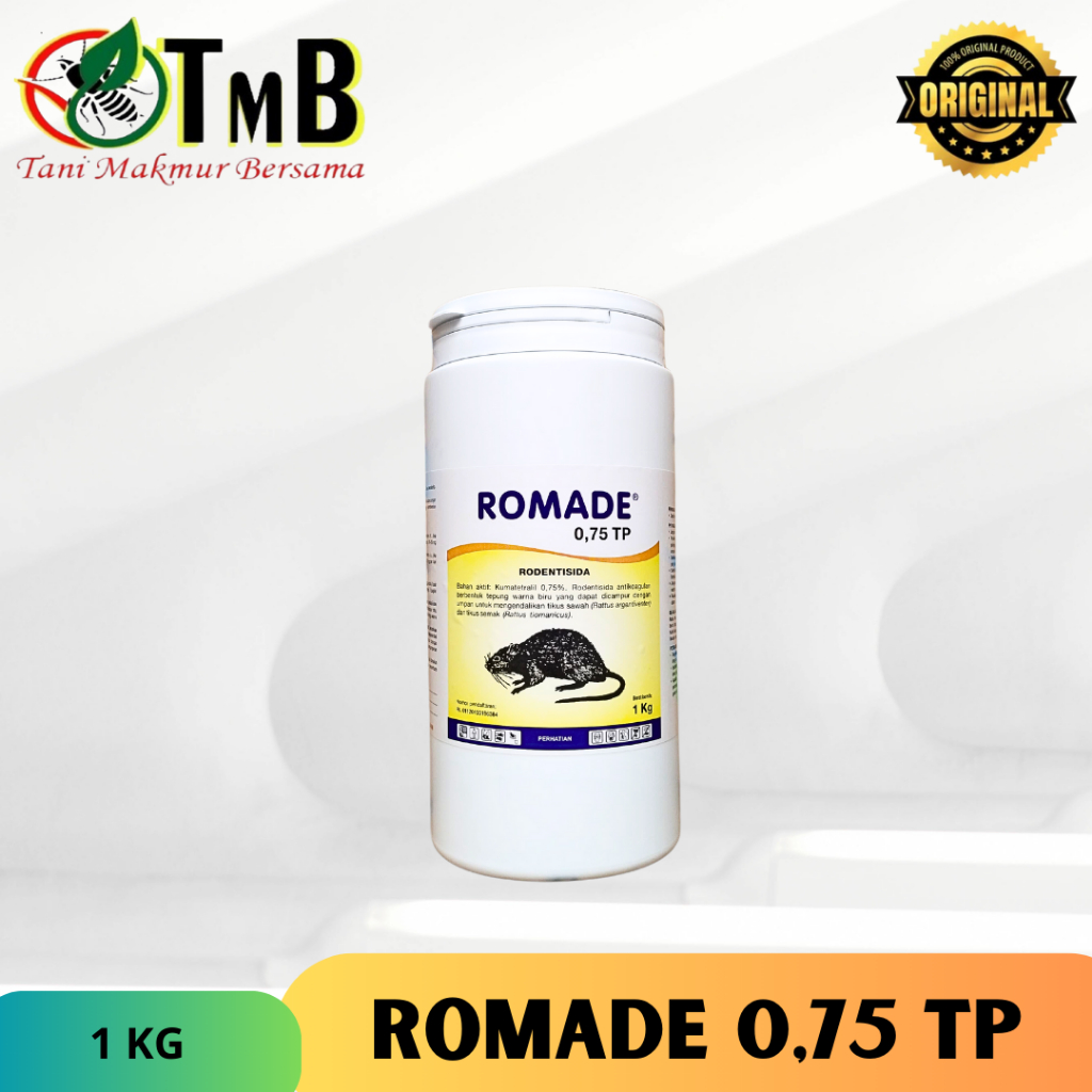 Romade 0,75 TP Rodentisida Racun Umpan Tikus Pembasmi Tikus Ampuh Bubuk Kemasan 1 KG