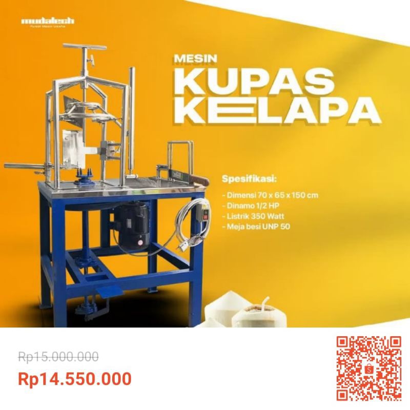 mesin kupas kelapa