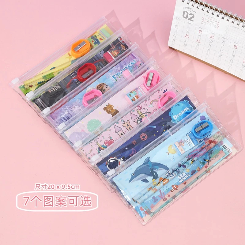 

Stationery set 6in1 Karakter Lucu ATK Pensil Penggaris Penghapus Rautan Hadiah Anak / YOYO-8016