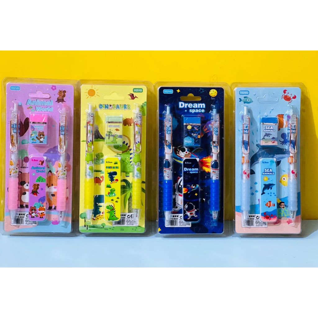 

Stationery Set Murah Pensil Mekanik Dan Penghapus Karakter Hadiah Anak Lucu Hampers Sekolah