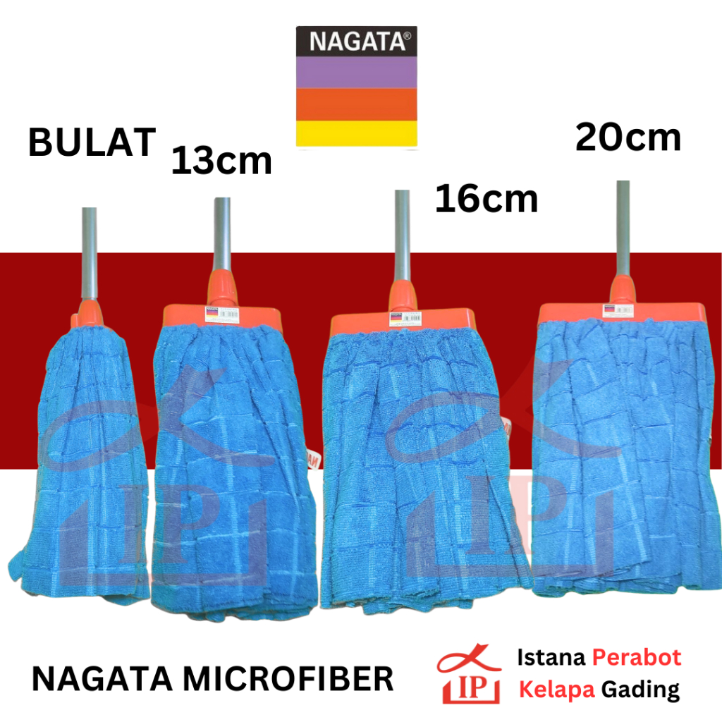 PEL MICROFIBER NAGATA NGT 5830MF 404MF 405MF 406MF PEL BIRU NAGATA REFILL+GAGANG
