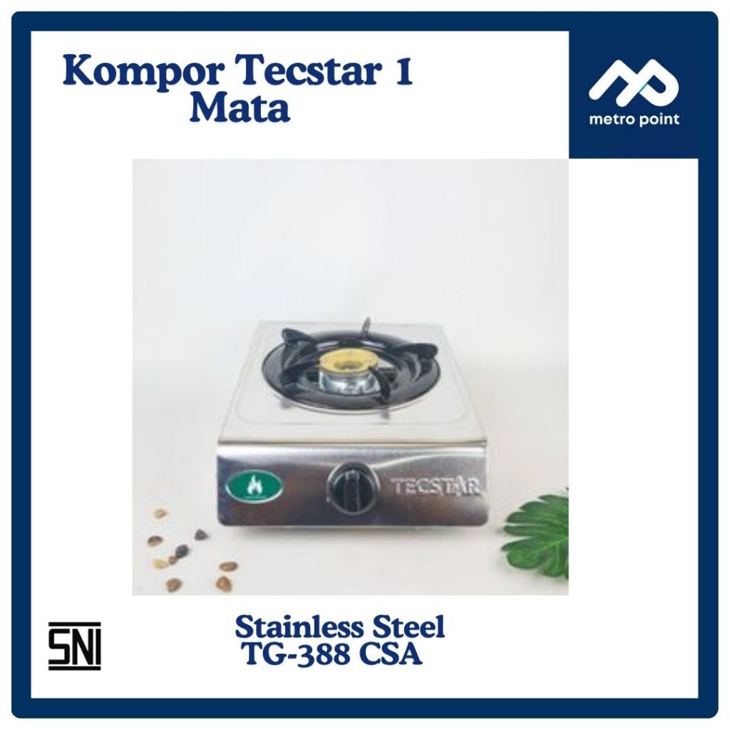 Tecstar Kompor Gas 1 Tungku/Kompor Gas Stainless/Kompor gas 1 mata