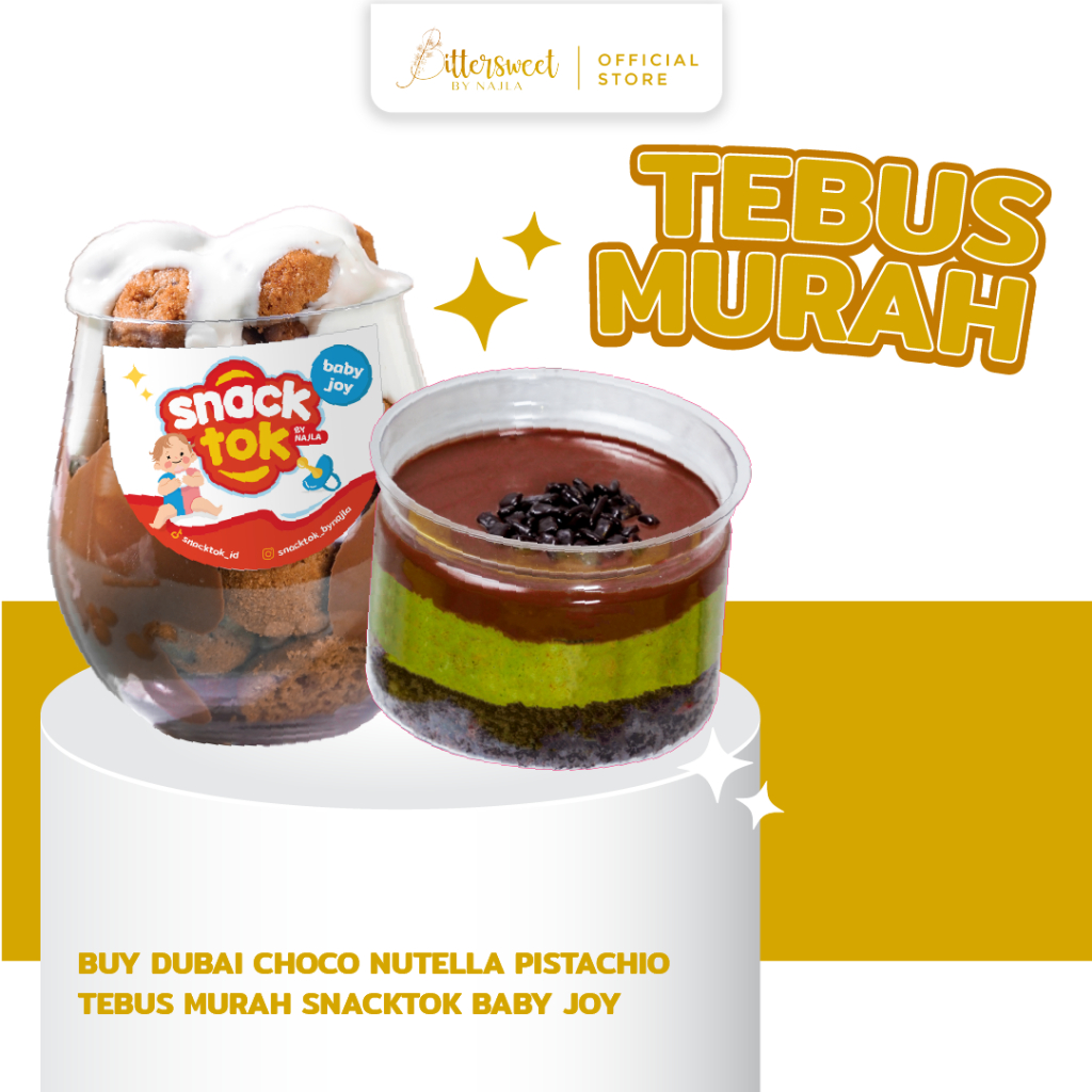 

[ TEBUS MURAH ] Dubai Brownies Nutella + Snacktok Baby Joy