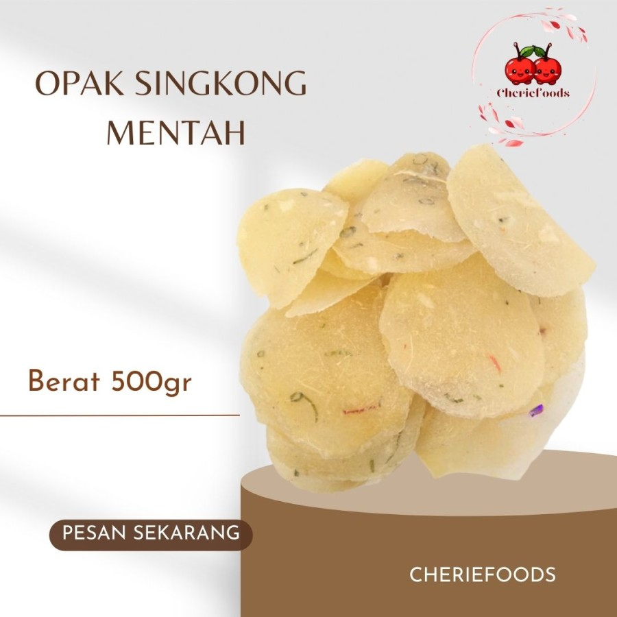 

Cemilan Gurih / opak singkong mentah 35-40 keping / Keripik Opak / Kerupuk Opak Mentah