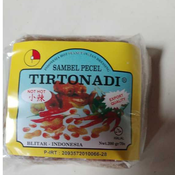 

Sambal Pecel Blitar Tirtonadi Premium 1 pcs (tidak pedas)