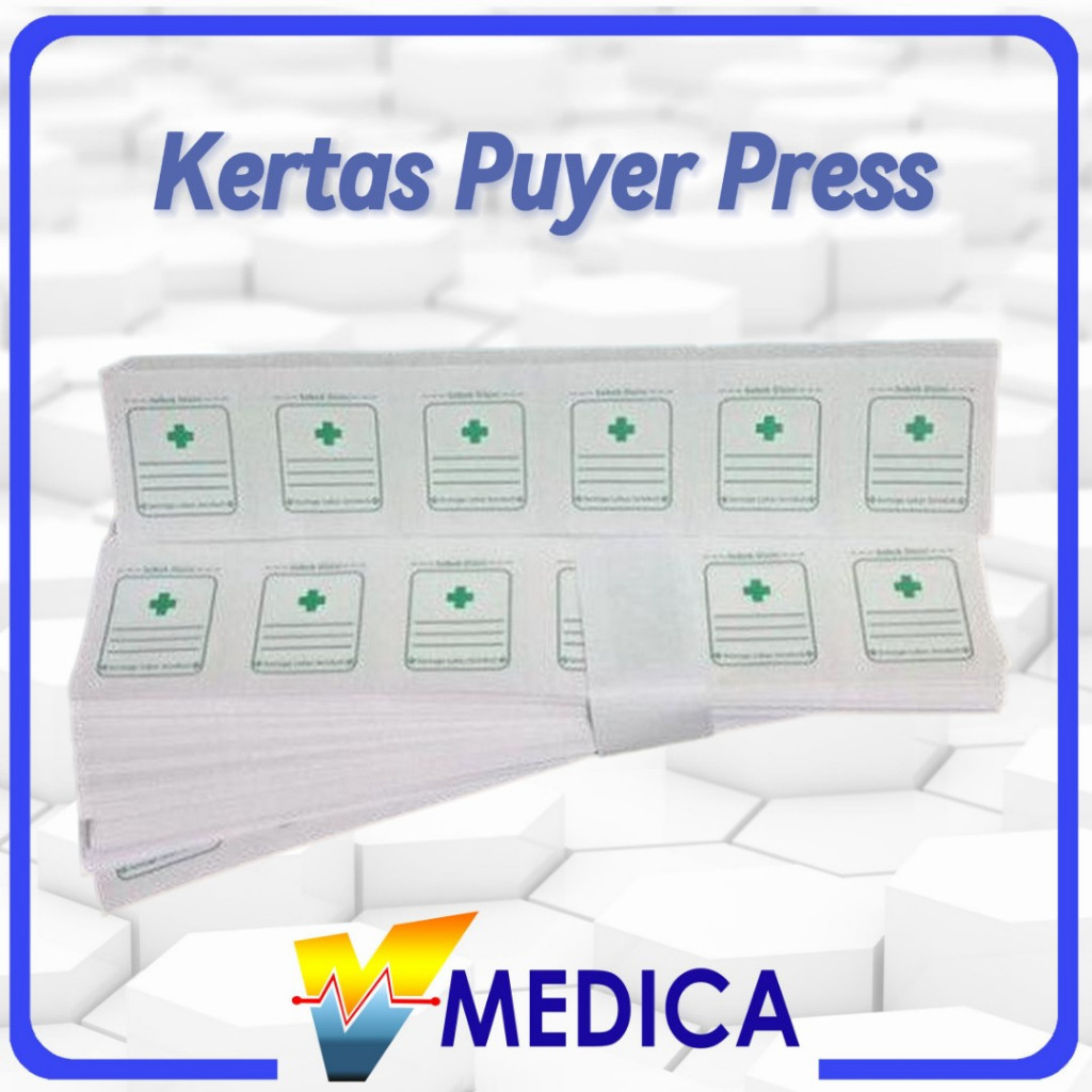 Kertas Puyer / Kertas Puyer Press  / Kertas Obat / Pembungkus Obat Puyer - PER PACK