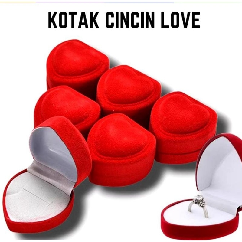 KOTAK CINCIN LOVE HADIAH LAMARAN PERNIKAHAN MEWAH / KOTAK PERHIASAN / BOX CINCIN / RING BOX