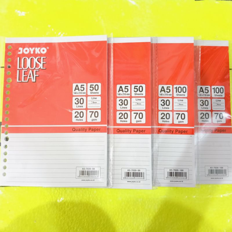 

LOOSE LEAF JOYKO A5 - ISI BINDER A5 ISI 50-100 LMBAR