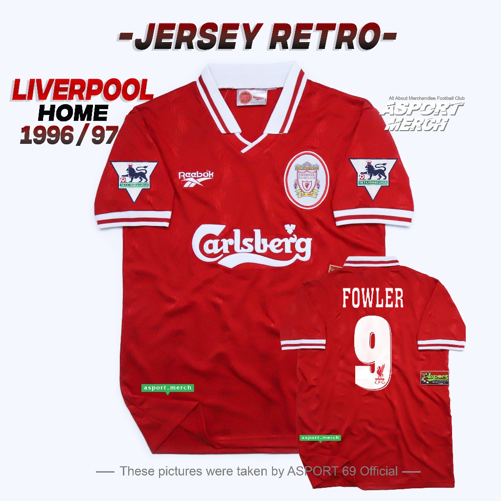 JERSEY RETRO LIVERPOOL HOME 1996 1997 JERSI LFC 96 97 RETRO