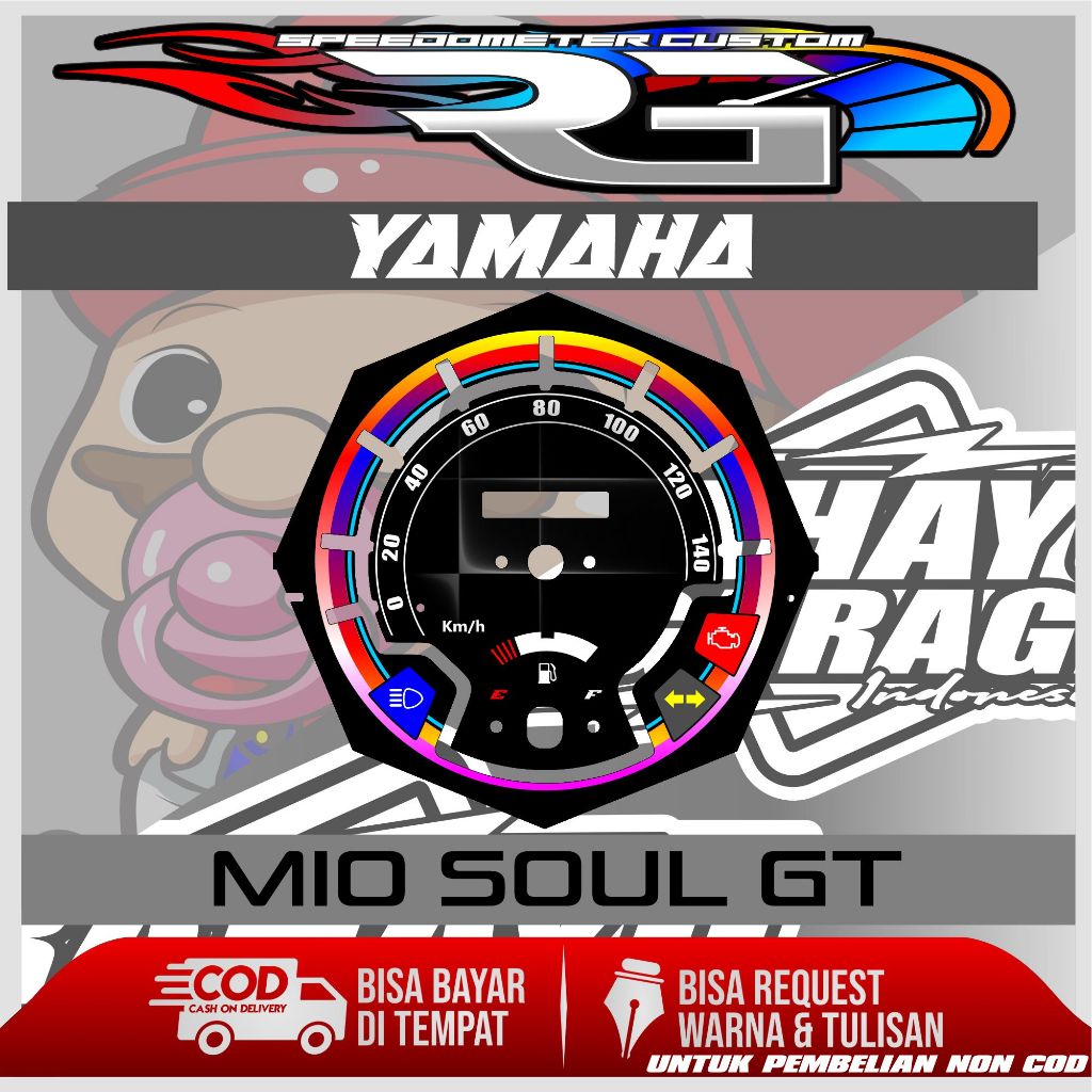 PAPAN SPEEDOMETER CUSTOM YAMAHA MIO SOUL GT