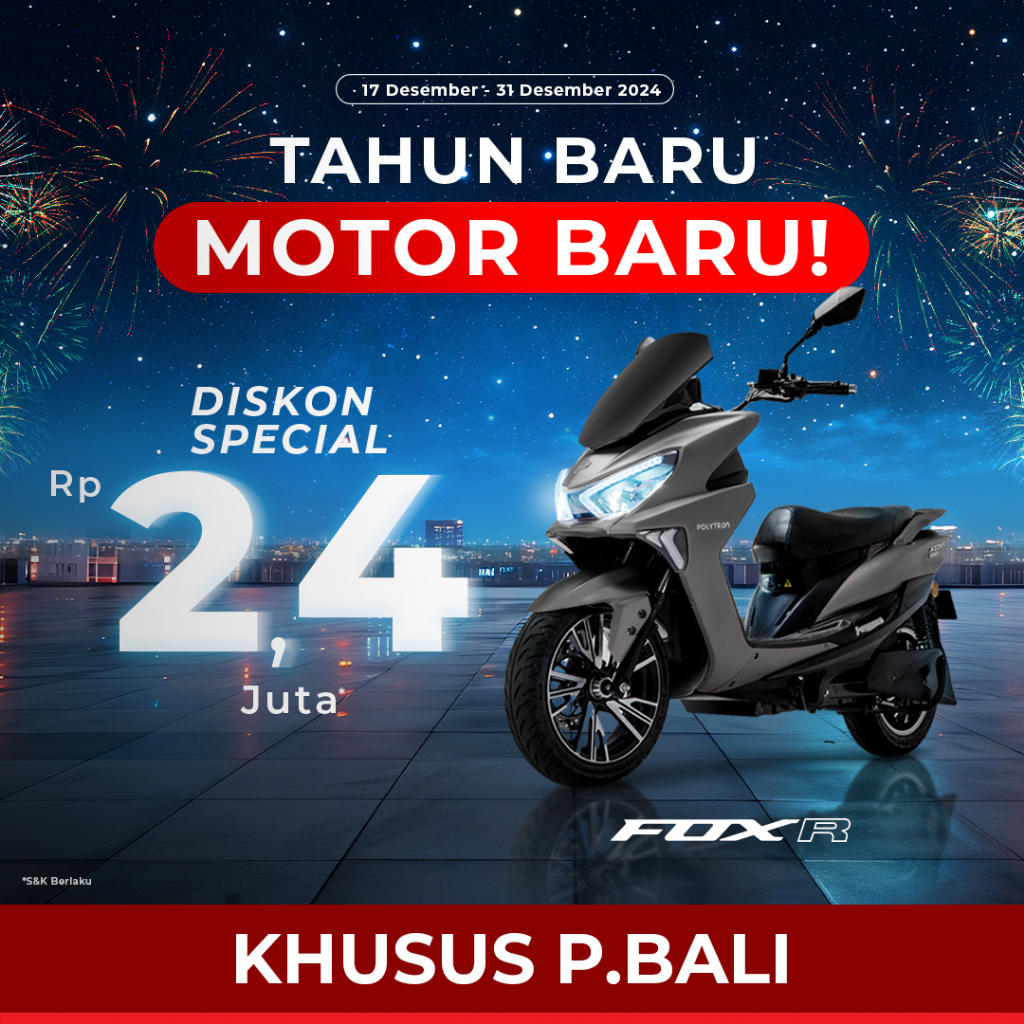 SUBSIDI POLYTRON Fox R Electric Sepeda Motor Listrik - OTR Bali