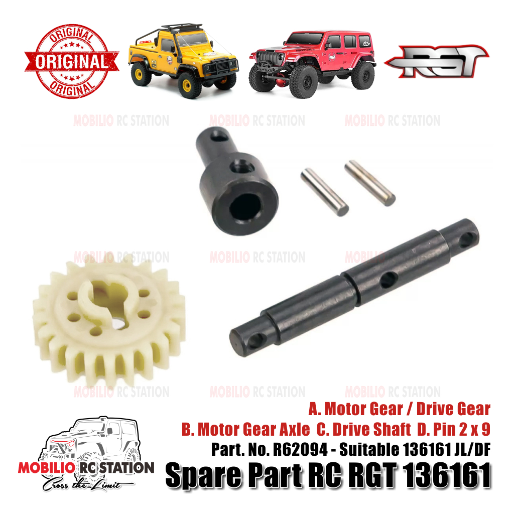 Sparepart Original R62094 Drive Gear Set RC Crawler RGT 136161 JL/DF