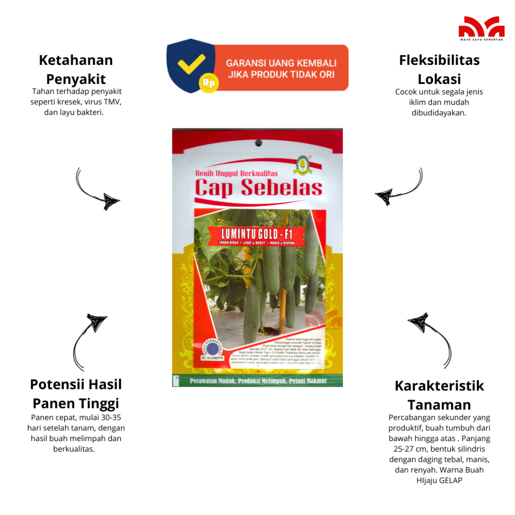 Tumbas Tani Timun Lumintu Gold F1 Cap Sebelas