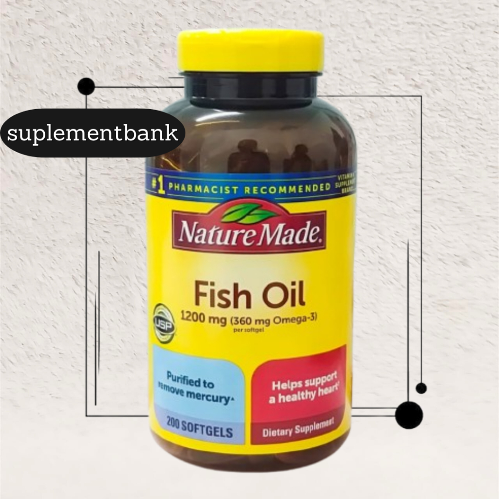 [ORIGINAL USA] Nature made Fish oil 1200 mg 200 capsule