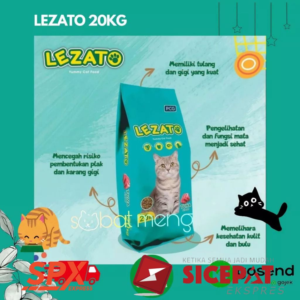 LEZATO TUNA 20KG | MAKANAN KUCING LEZATO