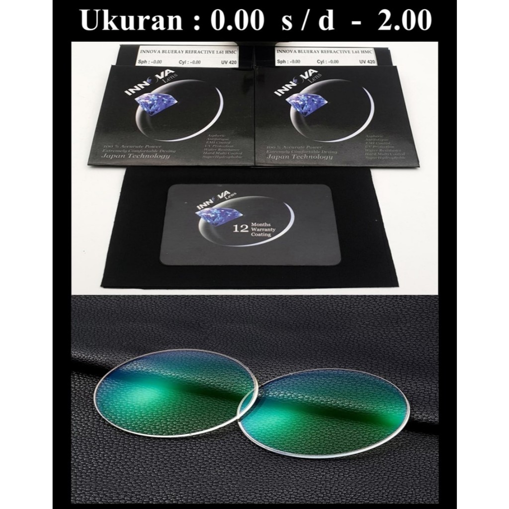 lensa minus BLUERAY INNOVA ORIGINAL lensa minus blue ray H-INDEX 1.61