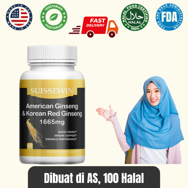 Ginseng Amerika & Ginseng Merah Korea - Meningkatkan Vitalitas dan Mengurangi Kelelahan