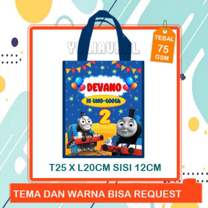 

Tas souvenir ulang tahun kreta thomas/souvenir tas ultah thomas and friend