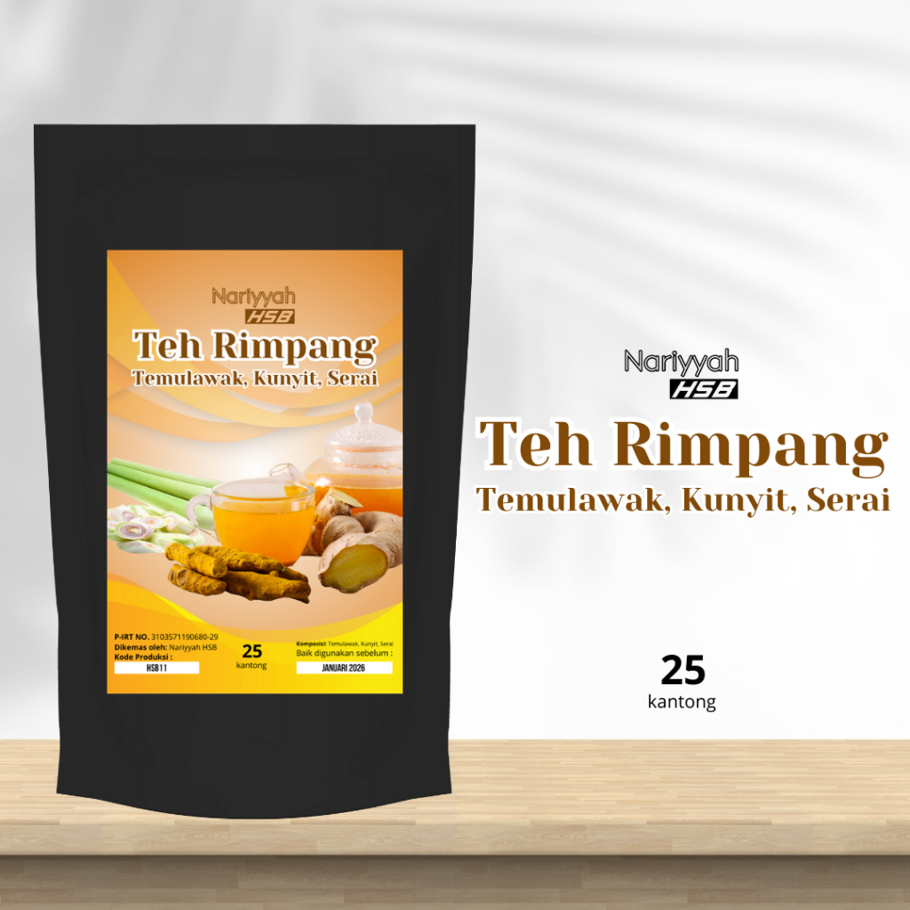 

Nariyyah HSB - Teh Rimpang Temulawak | Teh Herbal untuk Mengobati Maag & Gerd