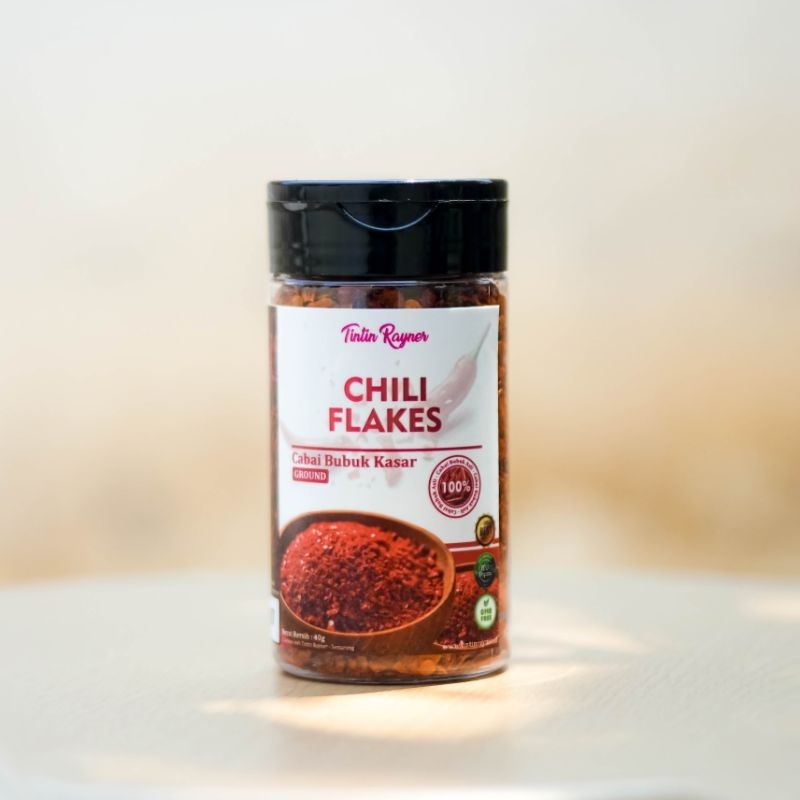 

CHILI FLAKES / CABAI BUBUK KASAR TINTIN RAYNER 40GR