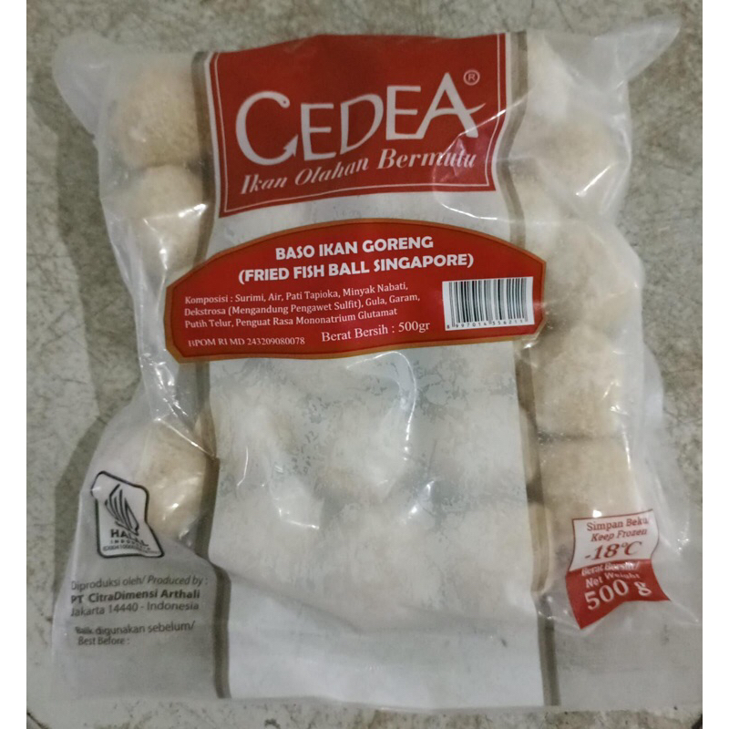 

Fried Fish Ball / Cedea Bakso ikan 500 gr / Fish Ball Cedea / Bakso Ikan