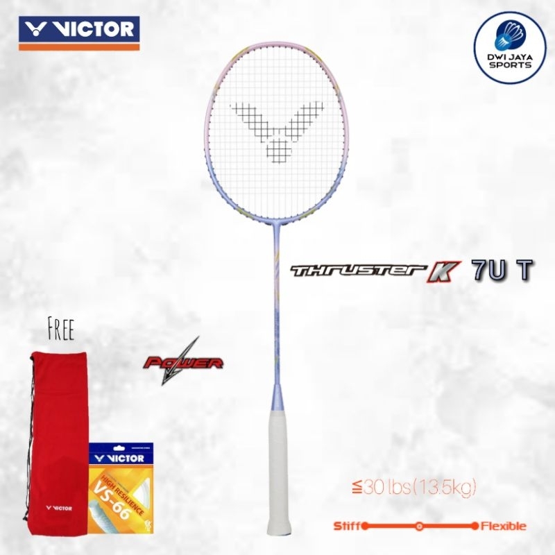 Raket badminton victor thruster k 7u t | raket victor thruster k 7u | tk 7u | thruster 7u