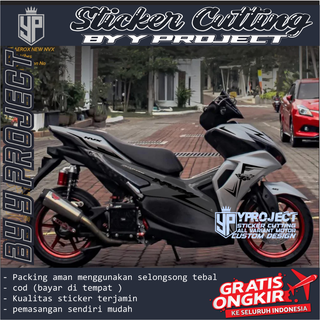 AEROX Cutting Sticker Striping Variasi Aerox New NVX Stiker Aerox New 155 Striping NVX Aerox Stripin